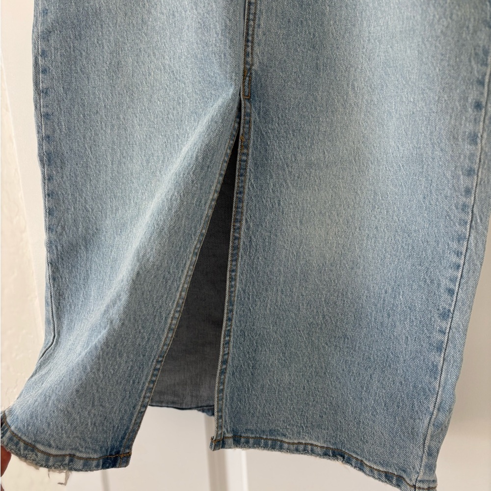 Universal Thread Light Blue Denim Midi Skirt - Picture 2 of 5